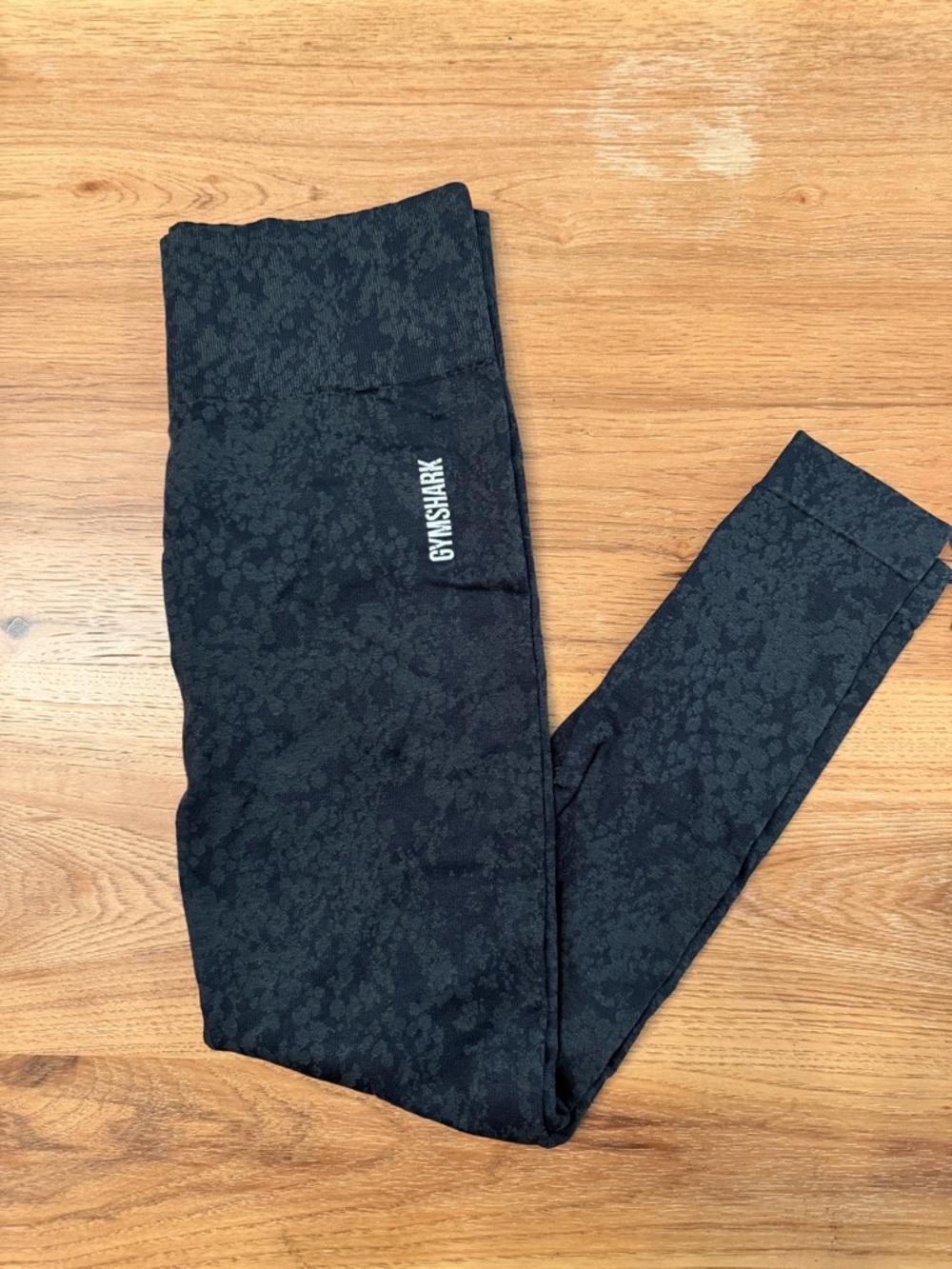 Gymshark Black Tonal Print High-Waist Leggings